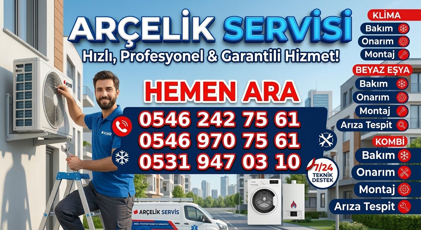 Klima, beyaz eşya ve kombi servisi: 0546 970 75 61 / 0546 242 75 61